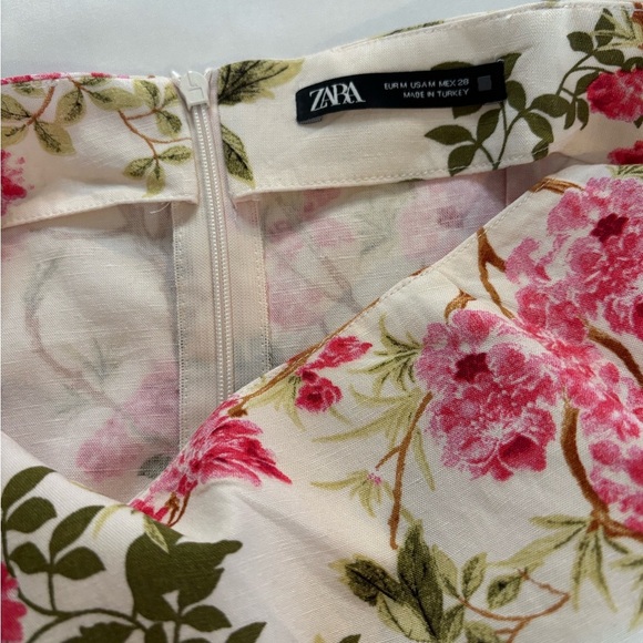 Zara Strapless Pink and Green Sheath Dress for summer - Picture 6 of 6